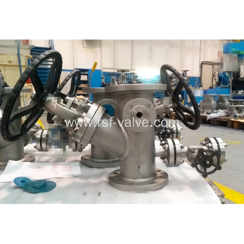 Y Globe valve with Jacket and Drain
